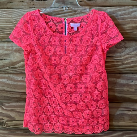 Lilly Pulitzer Sheer Neon Top - Picture 4 of 11
